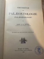 Grundzüge der Palaeontologie. Karl von Zittel, 1895 Baden-Württemberg - Mahlberg Vorschau