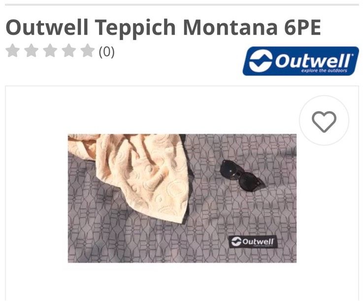 Outwell Teppich für Montana 6P-Zelt in Wachau