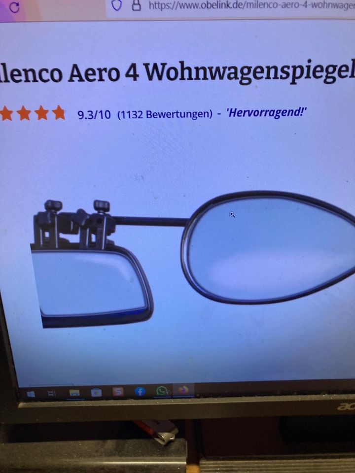Spiegel Milenco Aero 4 Wohnwagenspiegel 1 Paar in Bad Essen