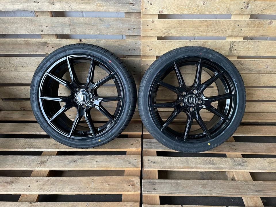 V1 Wheels V1 18 Zoll Schwarz Allwetterreifen Ganzjahr Felgen VW Eos Jetta Passat Sharan Touran Seat Alhambra Altea Toledo Leon 1P 5F KL FR Cupra Coupe SC ST Skoda Octavia 1Z 5E NX Kombi Superb Yeti in Rodgau