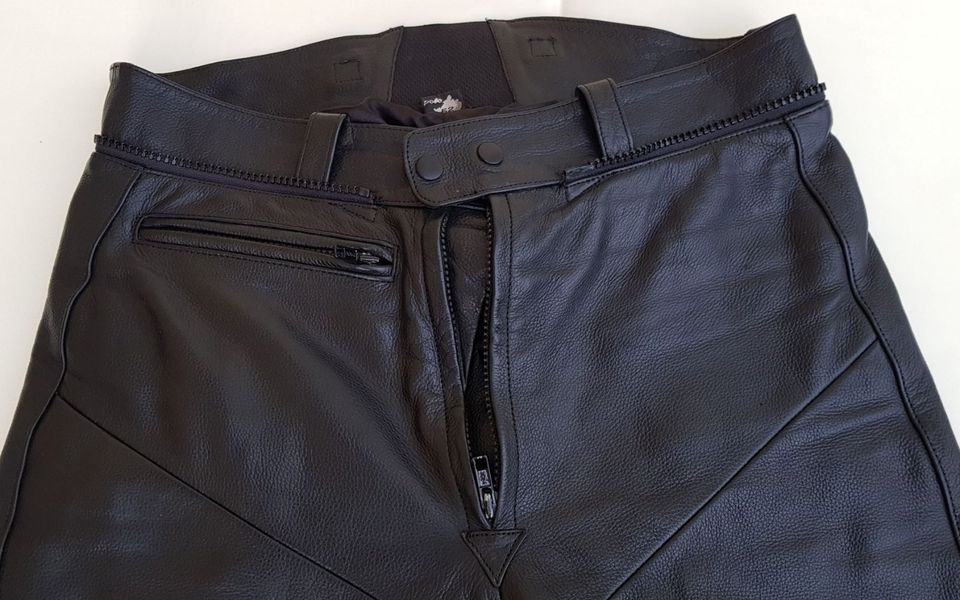 Polo Motorradhose Leder schwarz, Gr. 52 in Erbes-Büdesheim