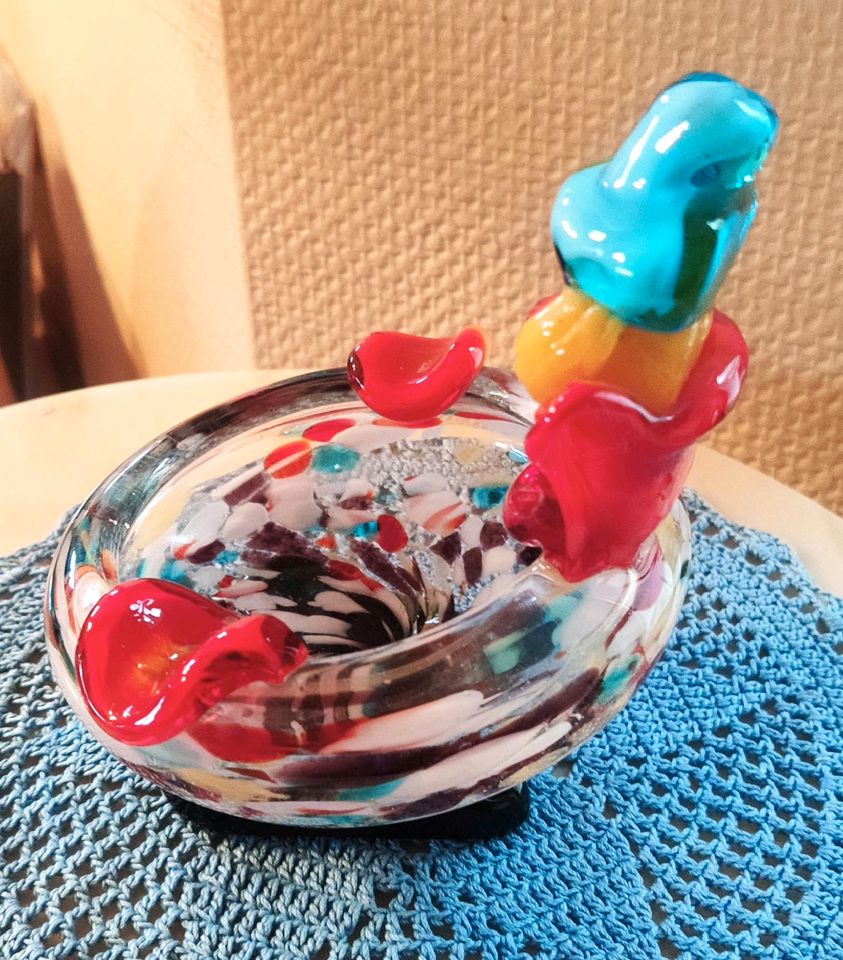 Murano Mundgeblasener Aschenbecher "Clown" Vintage in Kupferzell