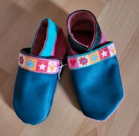 *NEU* Baby Krabbelschuhe aus Leder, pink/petrol, Größe ca. 20/21 Niedersachsen - Grünendeich Niederelbe Vorschau