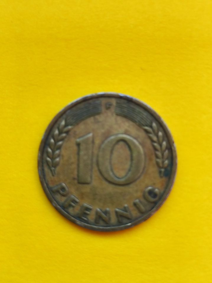 10 Pfennig - Bank Deutscher Länder - 1949 F in Aschaffenburg