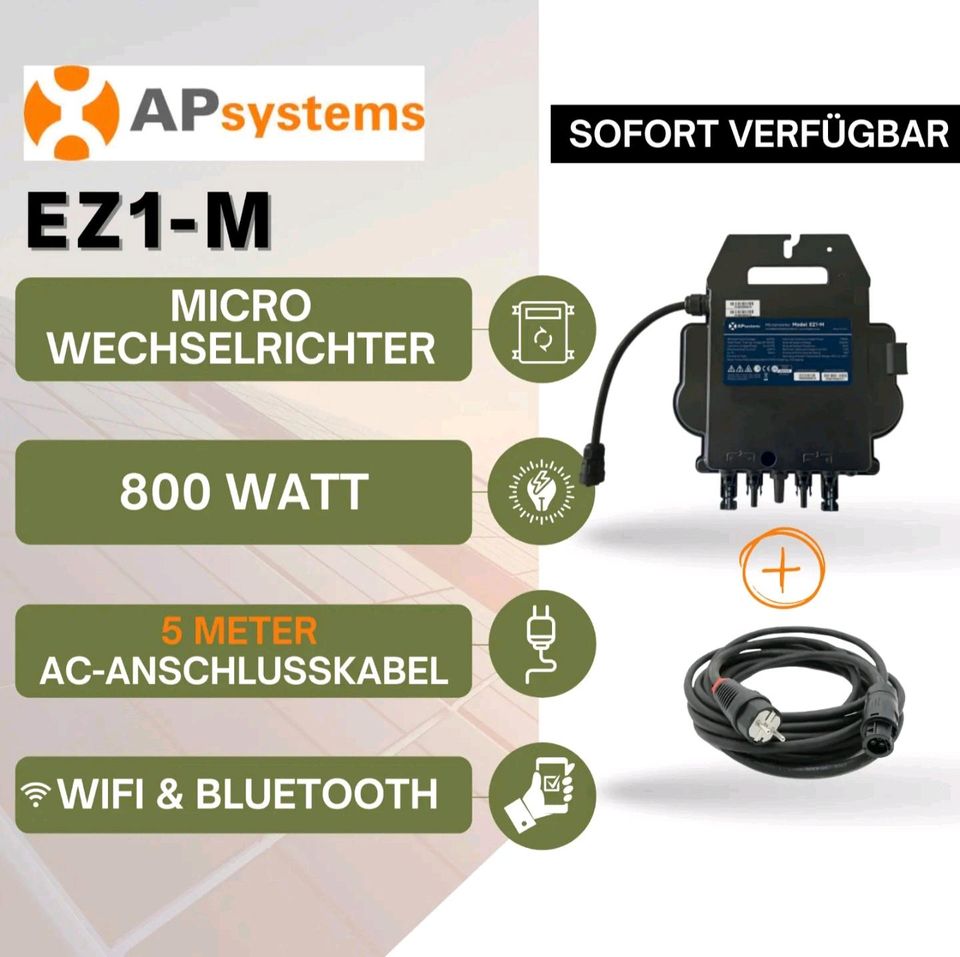 Balkonkraftwerk 600/800W Komplettpaket APSYSTEM EZ1-M in Delitzsch