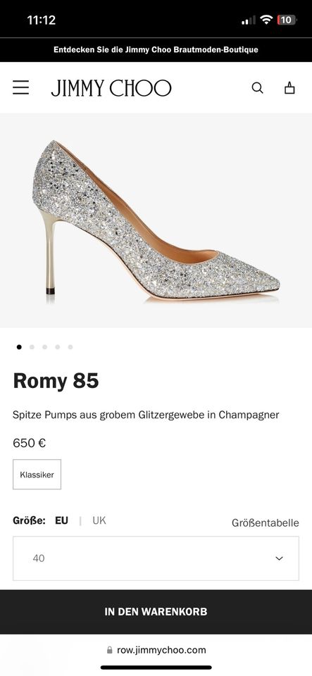 Jimmy Choo Romy 85 Champagner in Berlin