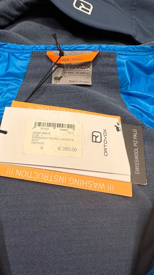 NP 350€ Geniale Swisswool Ortovox PIZ PALÜ JACKE Herren  neu S in Hamburg