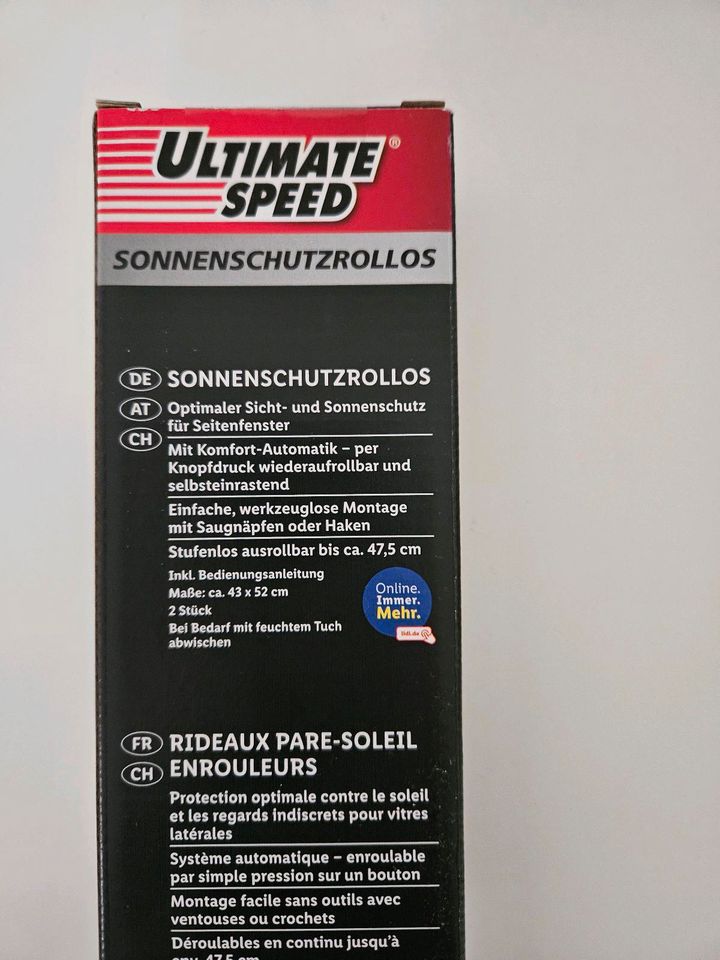 2x Sonnenschutzrollo Sonnenschutz für Kinder im Auto Saugnapf in Saarburg