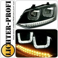 LED U-Tube Scheinwerfer schwarz LED dyn. Blinker für VW Polo 6R Hessen - Calden Vorschau