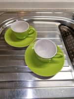 2 kkeine Espresso-Tassen mit Unterteller Bayern - Germering Vorschau