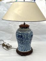 Antik, Tischlampe, alte Ingwertopf Lampe blau Lampenschirm beige Nordrhein-Westfalen - Bad Salzuflen Vorschau