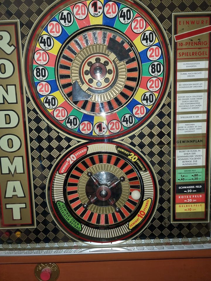 Spielautomat / Geldspielautomat Rondomat Handkurbler Roulette €€ in Schönaich