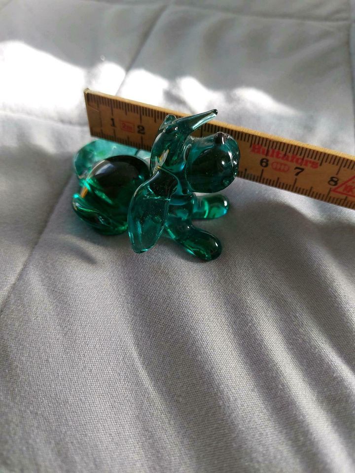 Mini Figur verm.Murano Glas Hund  Farbe grün in Rosenberg