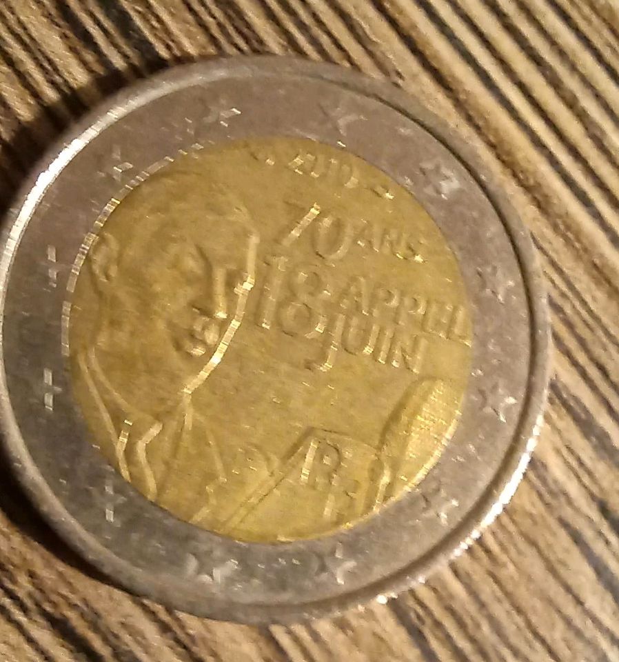 2 Euro Münze Frankreich De Gaulle in Kiel