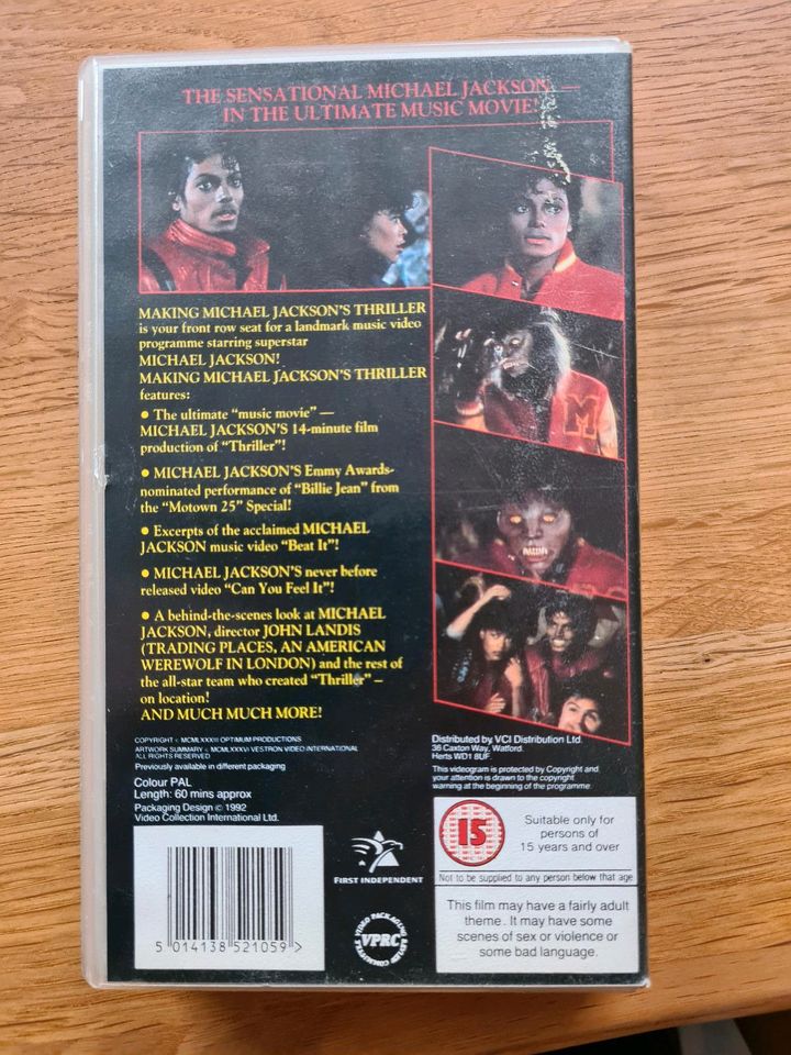 Michael Jackson Thriller: 3VHS Filme in Nürnberg (Mittelfr)