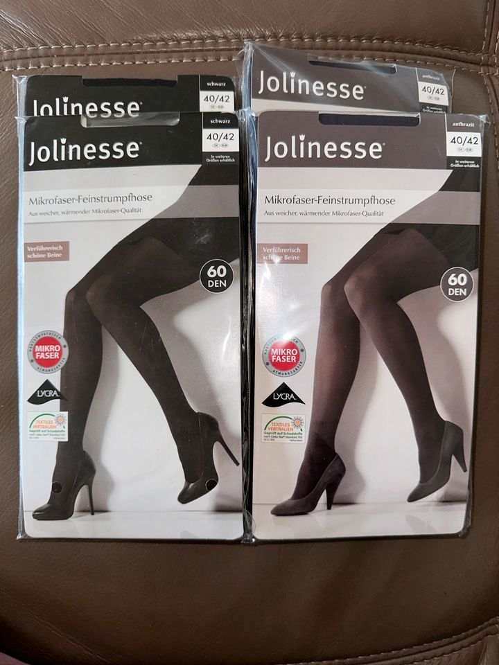 4 x Jolinesse Mikrofaser Feinstrumpfhose Größe 40 / 42 in Limburgerhof