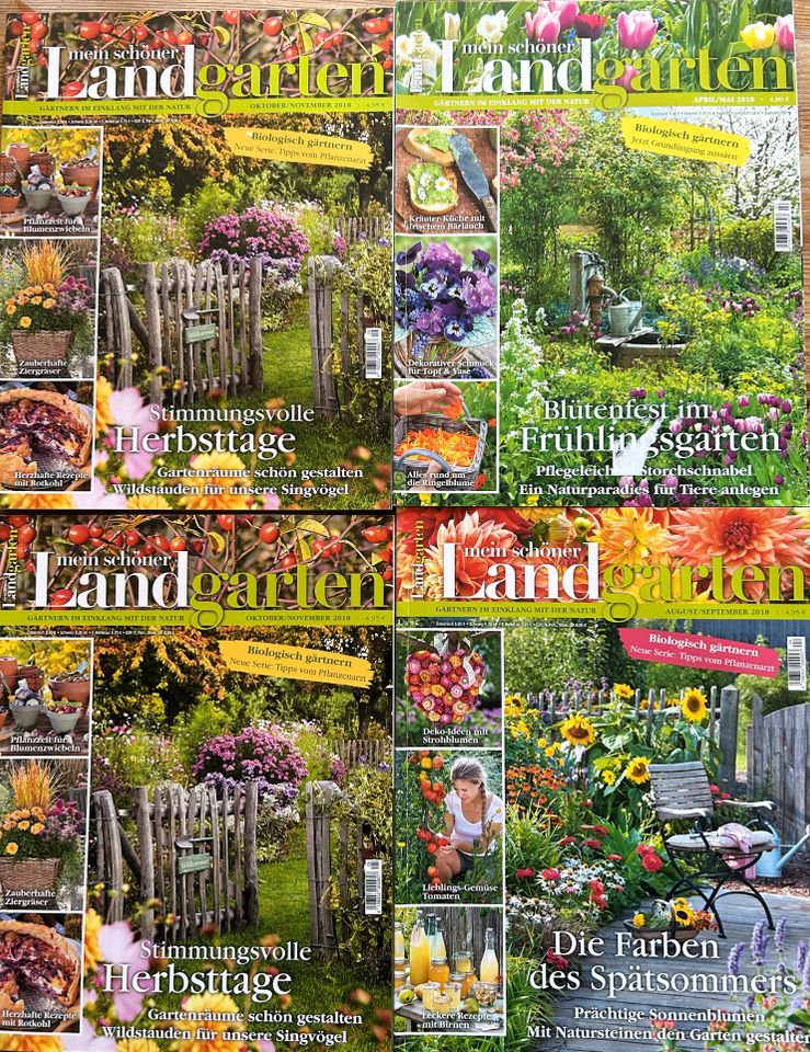 4 Zeitschriften Landgarten  aus 2018 in Crivitz