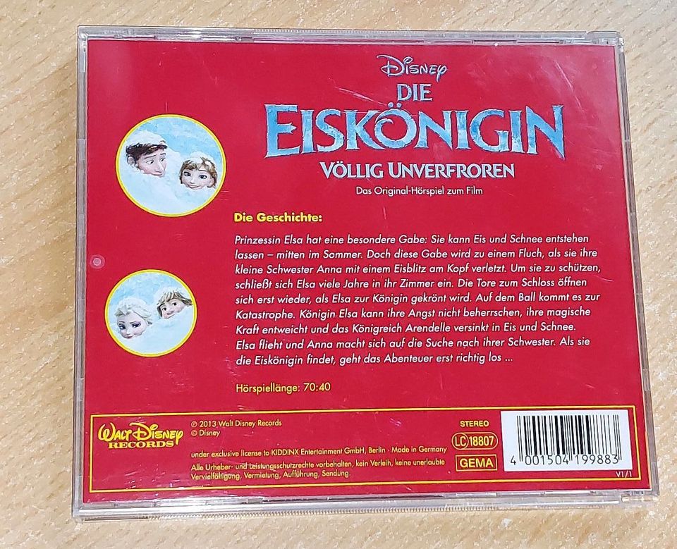 3 CDs "Disney - Die Eiskönigin"  +++ gebraucht +++ in Hof (Saale)