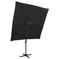 Sonnenschirm mit Aluminium-Mast 4-lagig Schwarz 250x250 cm Bayern - Bad Kissingen Vorschau