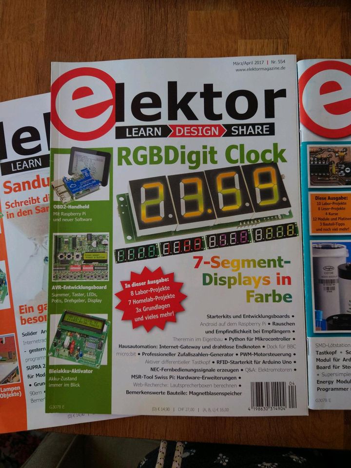 Elektor 2017 März/April Januar/Februar und Juli/August 2015 in Fürth