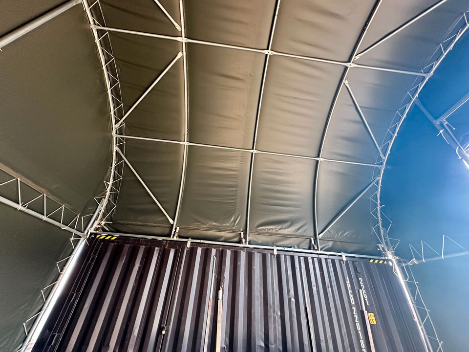 Containertop 8,00 x 6,00 x 3,00 Meter - Wetterfester Schutz für Container Fahrsilo & mehr! - Genehmigungsfreie Containerüberdachung - Jetzt anfragen & über bis zu 84 Monate finanzieren - Rundbogendach in Oberried