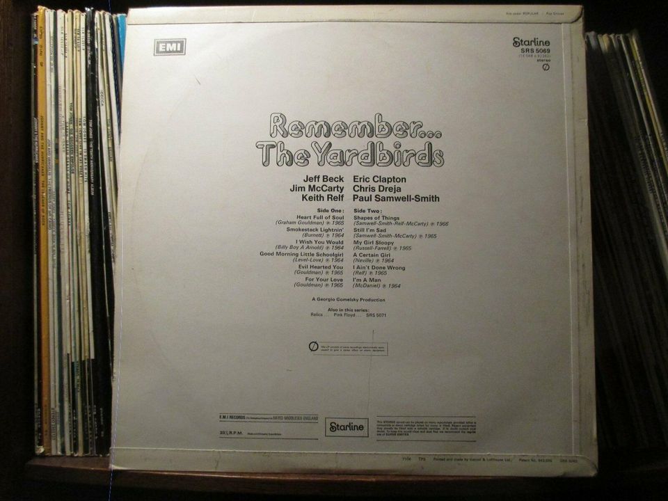 (266) LP Yardbirds "Remember...The Yardbirds" (1971,UK) SRS 5069 in Bad Bramstedt