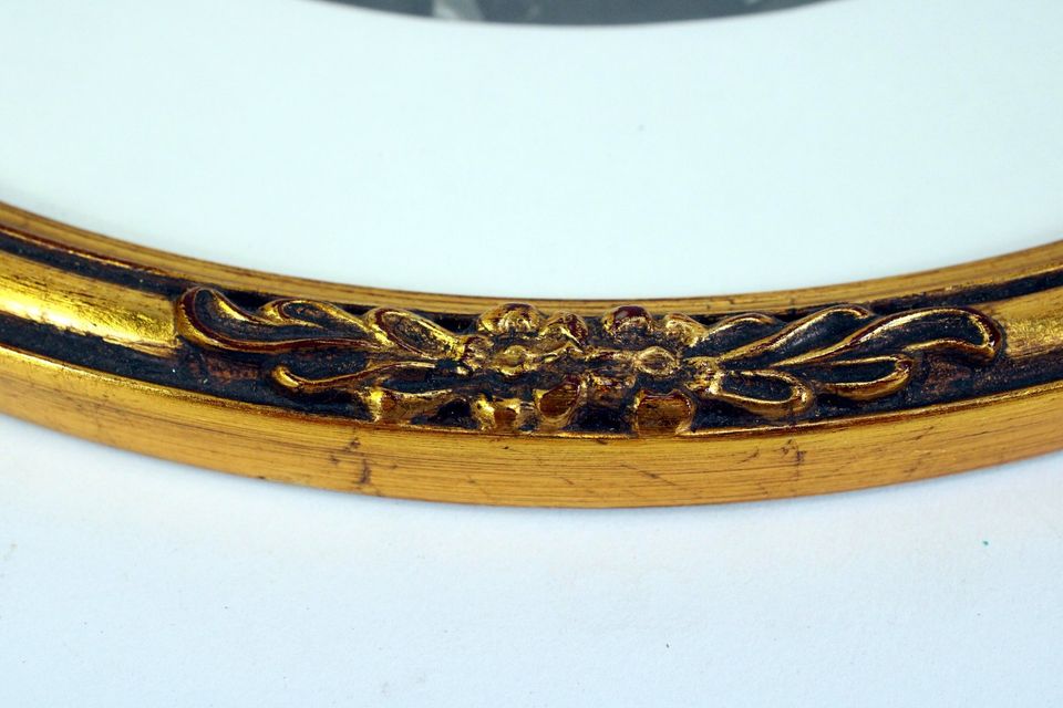 Bilderrahmen oval alt gold Hochzeitsfoto Schwarzkopf Rahmen Holz in Kammerforst