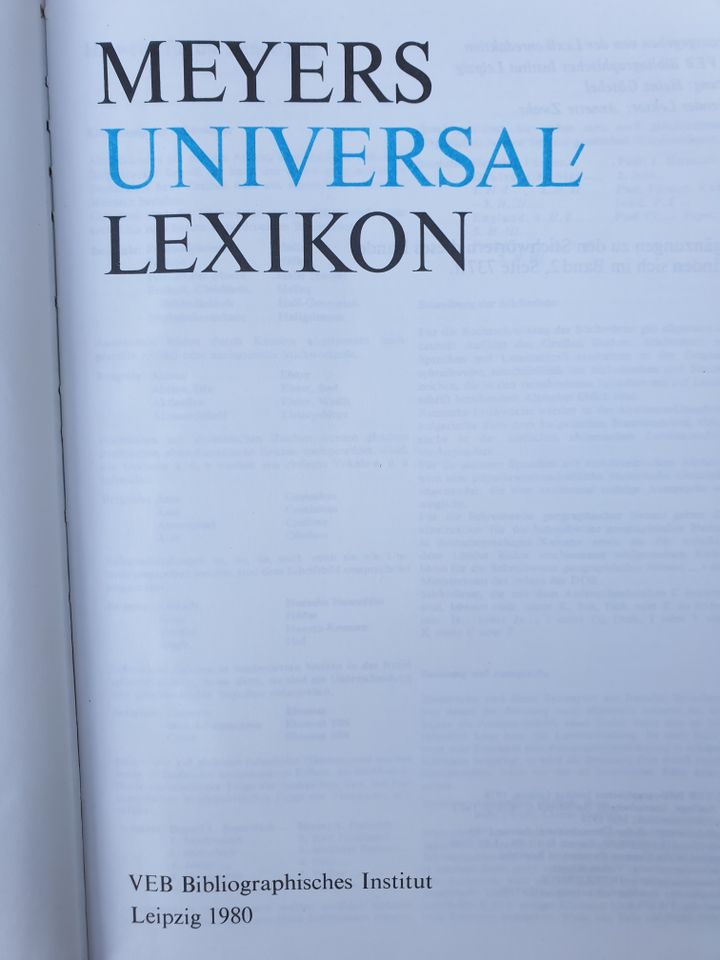 Meyers Universal Lexikon in 4 Bänden DDR 3. Auflage 1980 in Mittenwalde