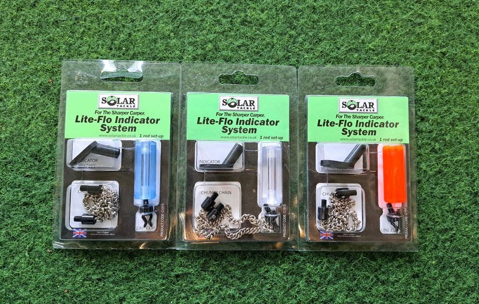 3× Solar Tackle Lite-Flo Indicator System Blue, Red & Clear NEU!! in Bad Bentheim