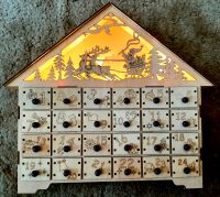 Adventskalender aus Holz zum befüllen mit Beleuchtung Sachsen - Dippoldiswalde Vorschau