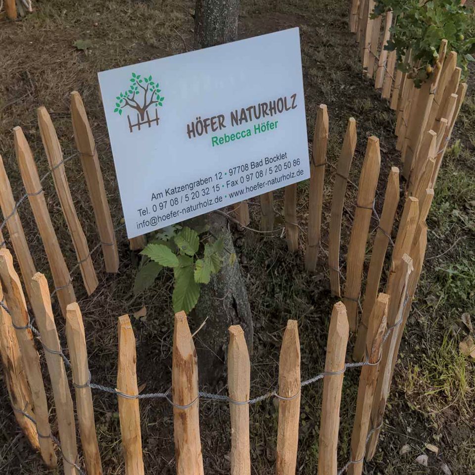 Staketenzaun Kastanienholz 50 cm hoch | Naturzaun in Bad Bocklet