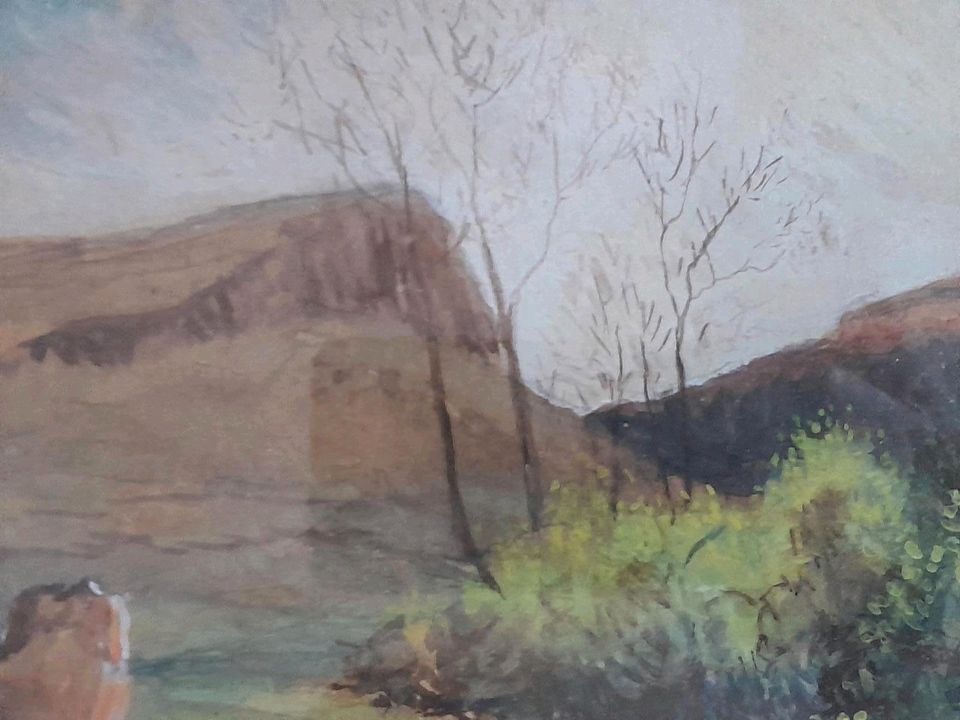 Gemälde, Zeichnung, Aquarelle,Gouache,alt,signiert Mita, Landscha in Saarbrücken