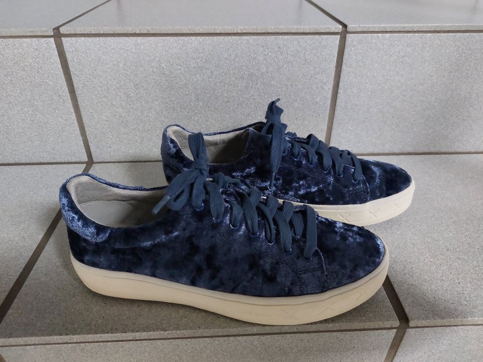 Tamaris Damen Schuhe Gr. 38 blau Sneaker Halbschuhe Schnürer in Saarlouis