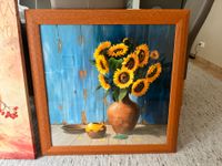 Bild mit Sonnenblumen, 83x83cm mit Holzrahmen Brandenburg - Hennigsdorf Vorschau