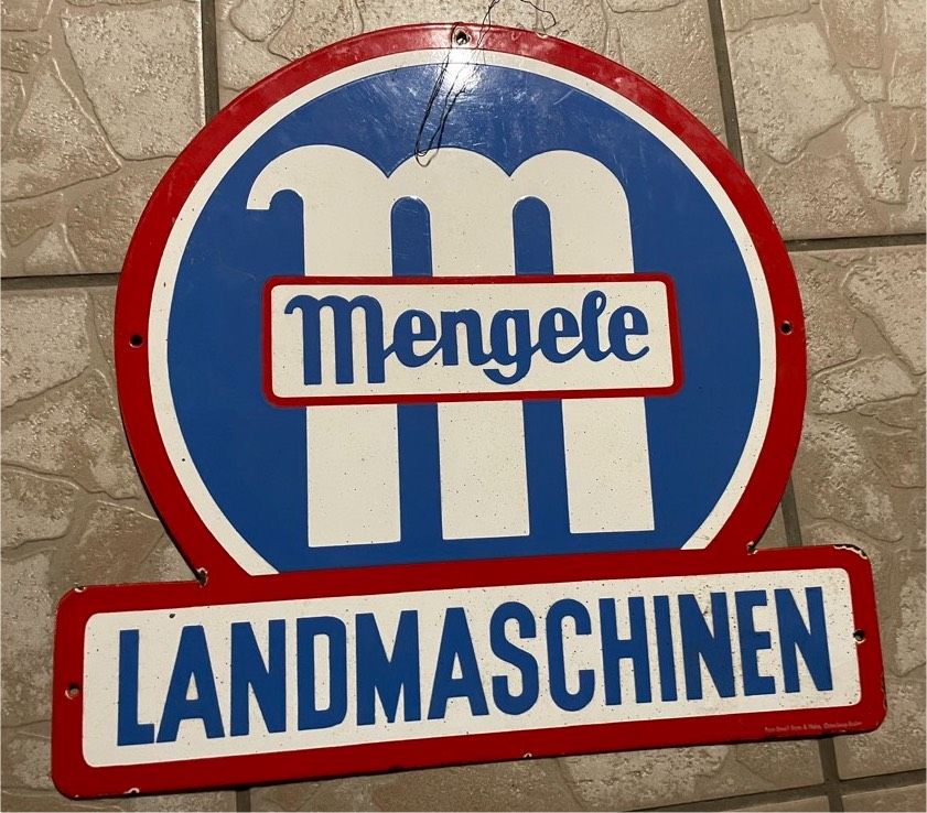 Mengele Emailschild in Günzburg