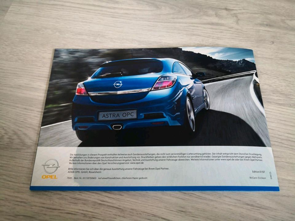 Opel OPC Prospekt Katalog Corsa D Astra H GTC Vectra C Meriva Zaf in Euskirchen