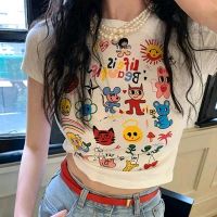 Neues Croptop-T-Shirt mit Cartoon-Muster Crop Top Niedersachsen - Uchte Vorschau