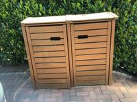 ## 2er Mülltonnenbox-120l- Eukalyptus Hartholz ## Saarland - Mettlach Vorschau