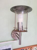 Aussen Lampe Silber Top Zustand Mit Leuchtmittel Höhe: 32cm Durch Sachsen-Anhalt - Halle Vorschau