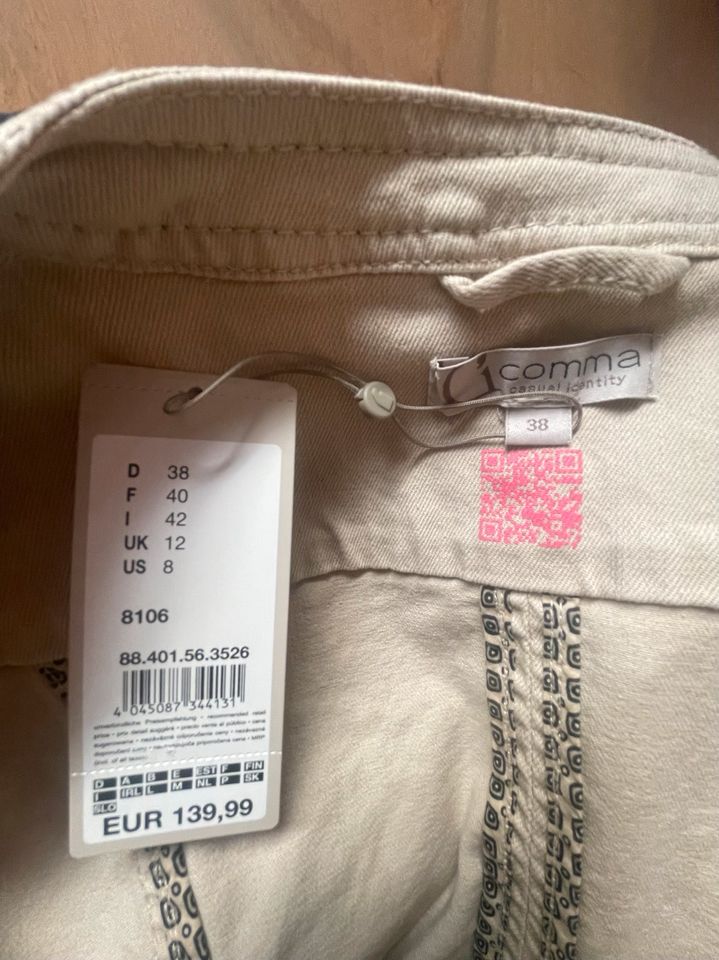 Jeans Jacke Comma Damen Beige Gr. 38 NEU m. Etikett in Schlaitdorf