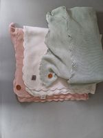 Babydecke Bio-Baumwolle mit Muschelkante, Rose, weiß und blau Sachsen - Brand-Erbisdorf Vorschau