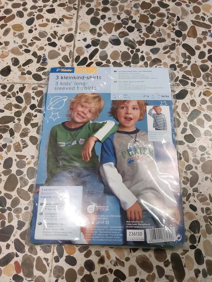 Kinder Set 3 Long Shirt Tchibo Gr. 98/104 Neu in Geestland