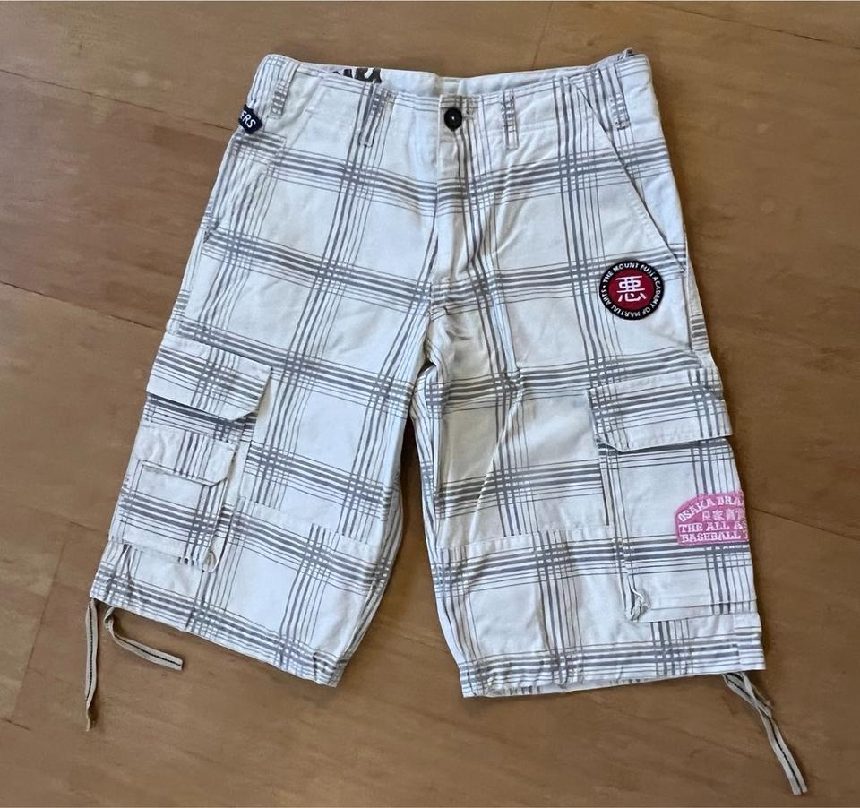 BLEND weiß karierte Shorts kurze Hose Cargo Gr. S Herren in Stadtbergen