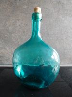 Deko Glasflasche, türkis, mit Korken, ca. 23cm hoch Nordrhein-Westfalen - Haltern am See Vorschau