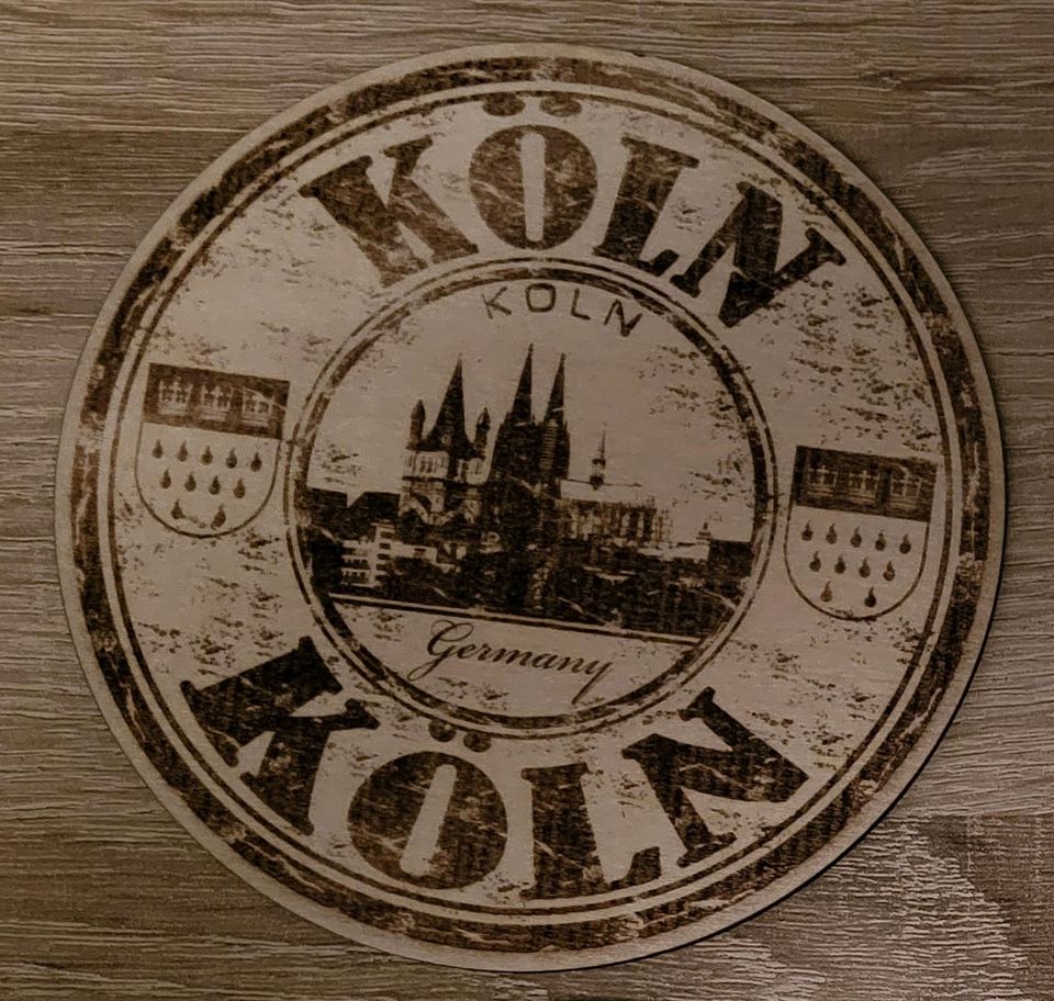 Stadt Köln Vintage Untersetzer groß in Windsbach