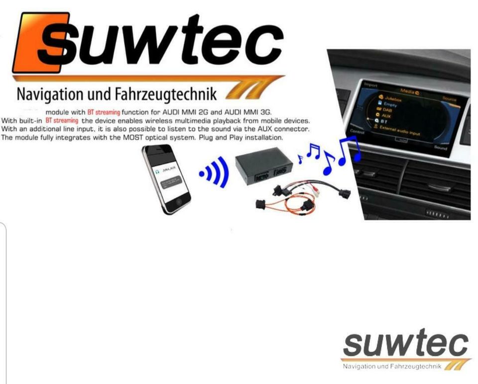 Audio Interface A2DP für Audi MMI3G 2G High, Basic Bluetooth AUX in Halle (Westfalen)