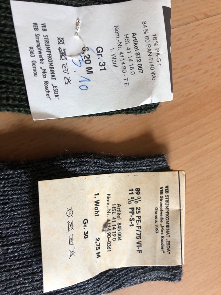 DDR. Socken , Strümpfe in Sarow