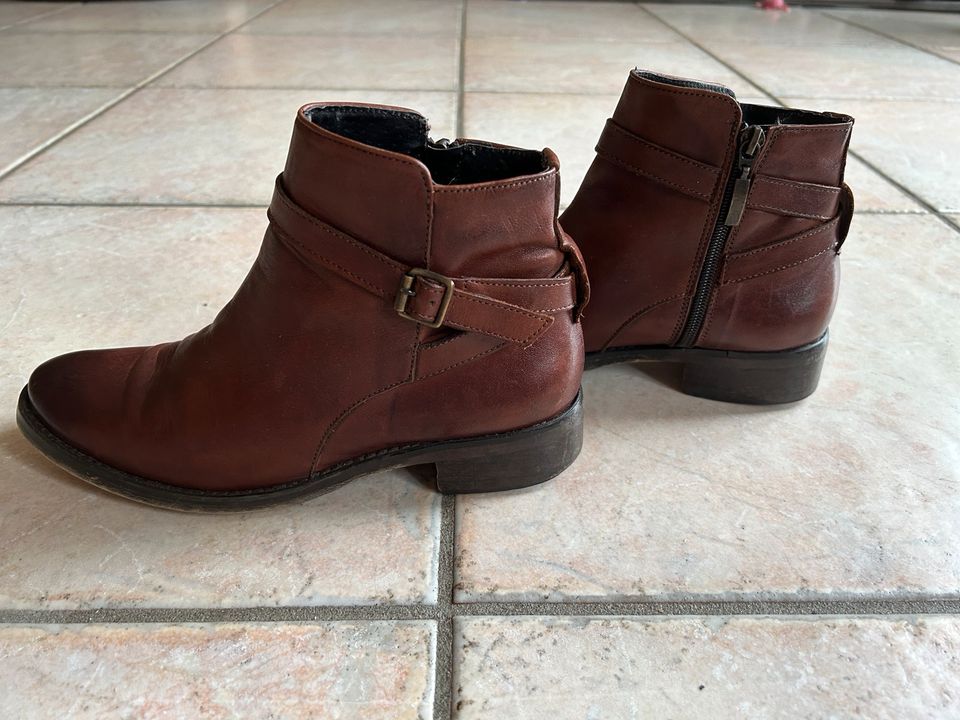 GKMaier/GKM Vera Gomma Stiefeletten Gr.38, braun , echtes Leder in Neumünster