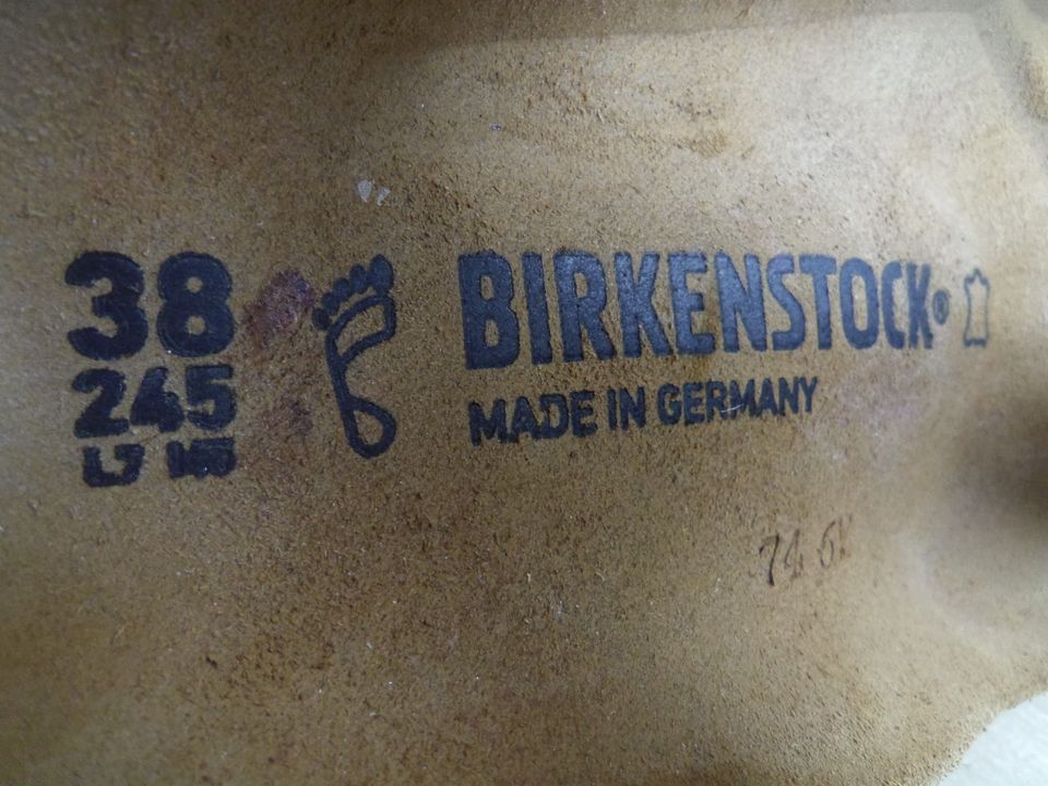 Birkenstock Gizeh Naturleder Nubuk normal tabacco brown Gr 38 NEU in Plankstadt