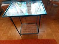 Tisch klein Beistelltisch Glas Eisen Rattan Rheinland-Pfalz - Daun Vorschau